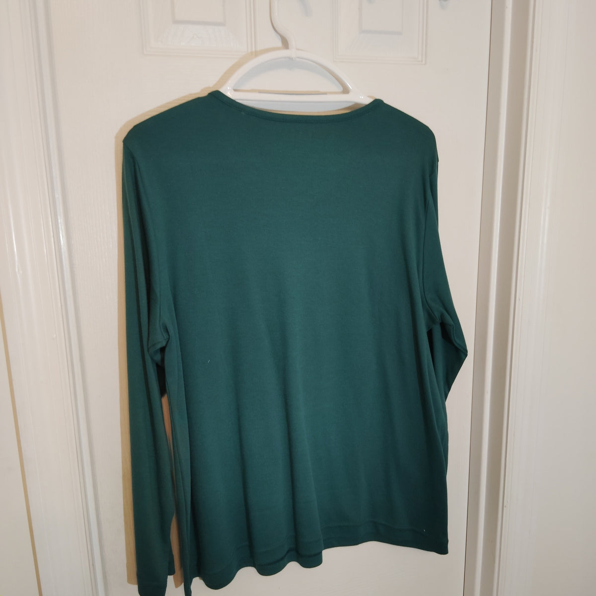 Blair Forest Green Top & Teal Space Dye Vest Set Women’s Large Excellent Estate