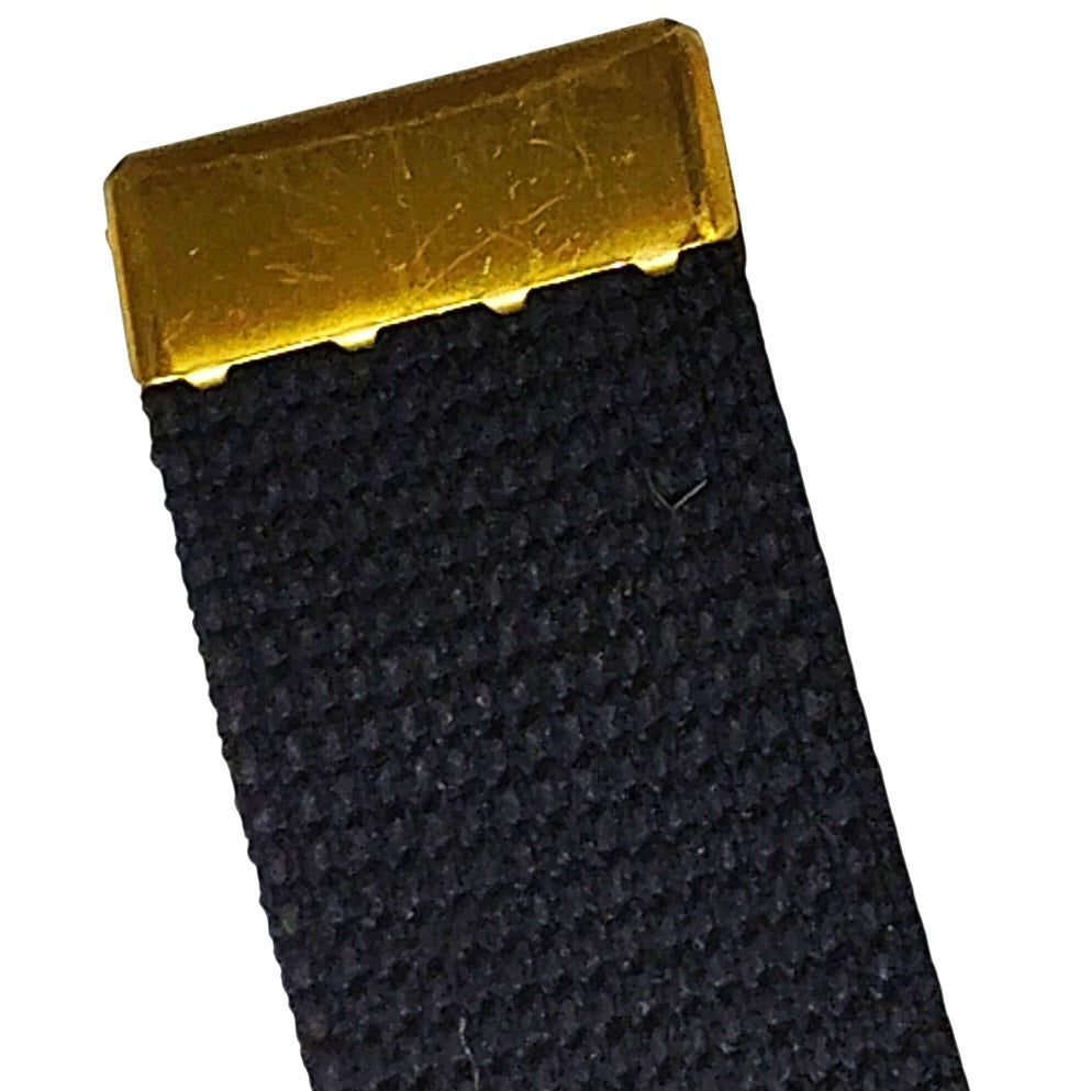 42" Dark Navy Blue Web Belt – U.S. Made, Solid Brass Military Style Buckle