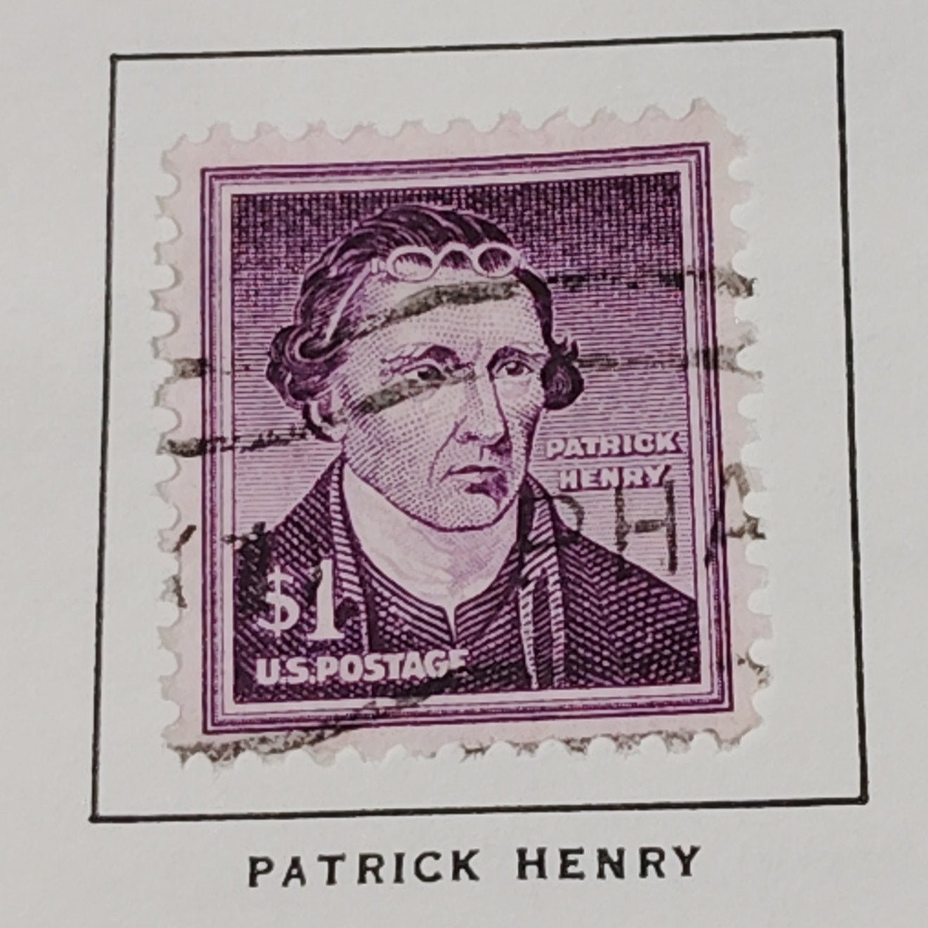 1955 $1 Patrick Henry Stamp Liberty Series Scott #1052 Champion of Independence