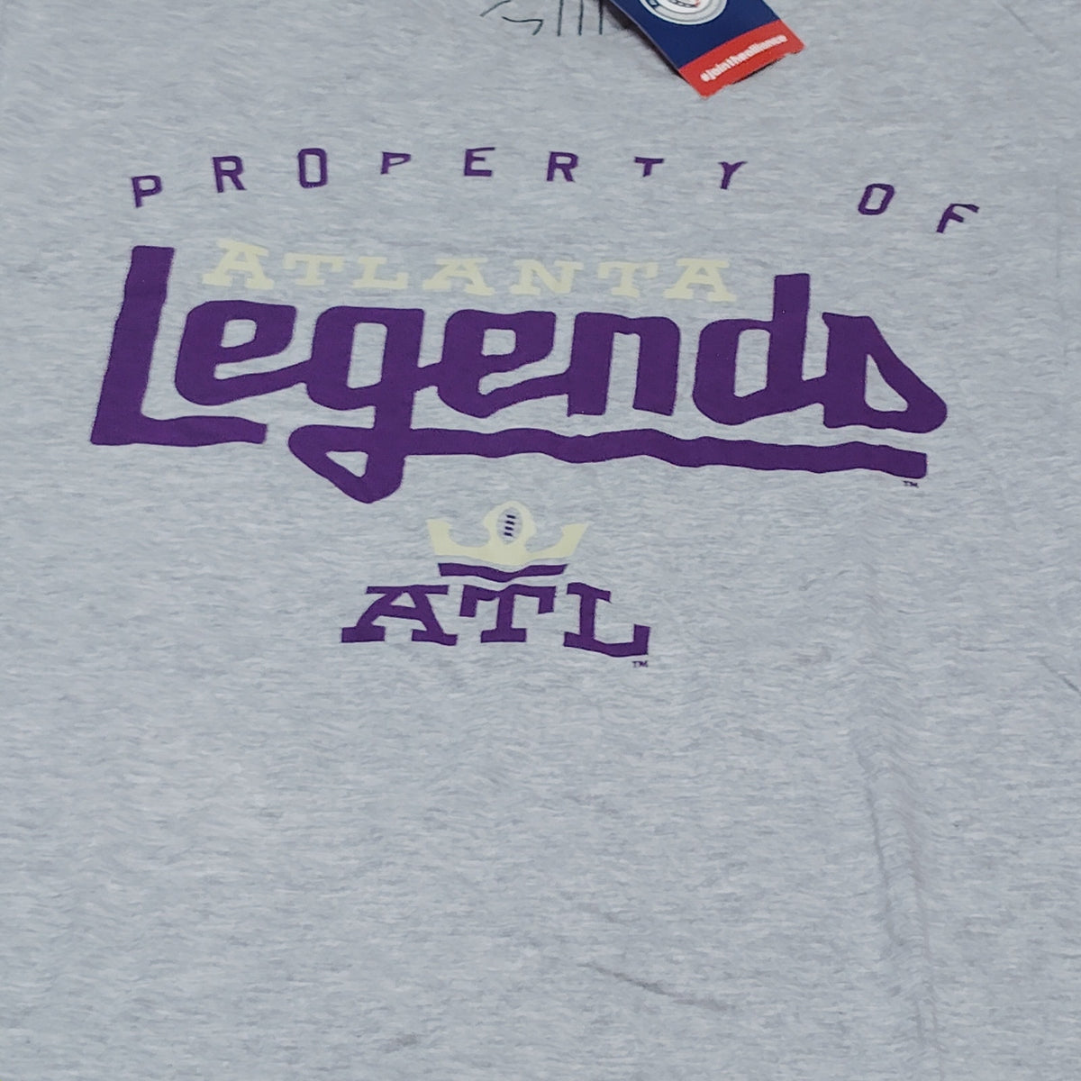 Atlanta Legends AAF G‑III Sports T‑Shirt Lrg Heather Grey Property Of Design NWT