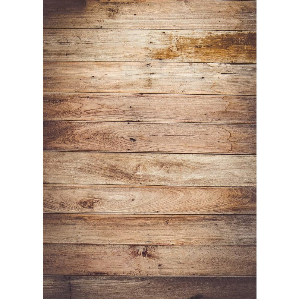 5 FT x 7 FT Wood Backdrop – Brown Long Plank Seamless Vintage/Rustic Background