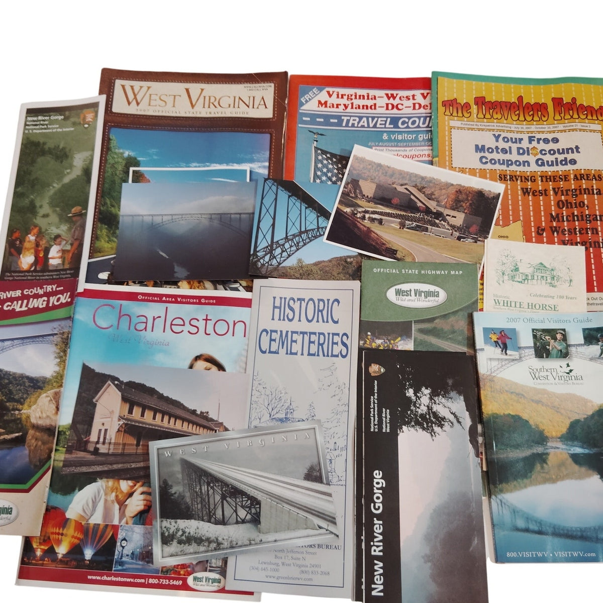 2007 Virginia & West Virginia Ephemera Collection - Travel Guides & Maps