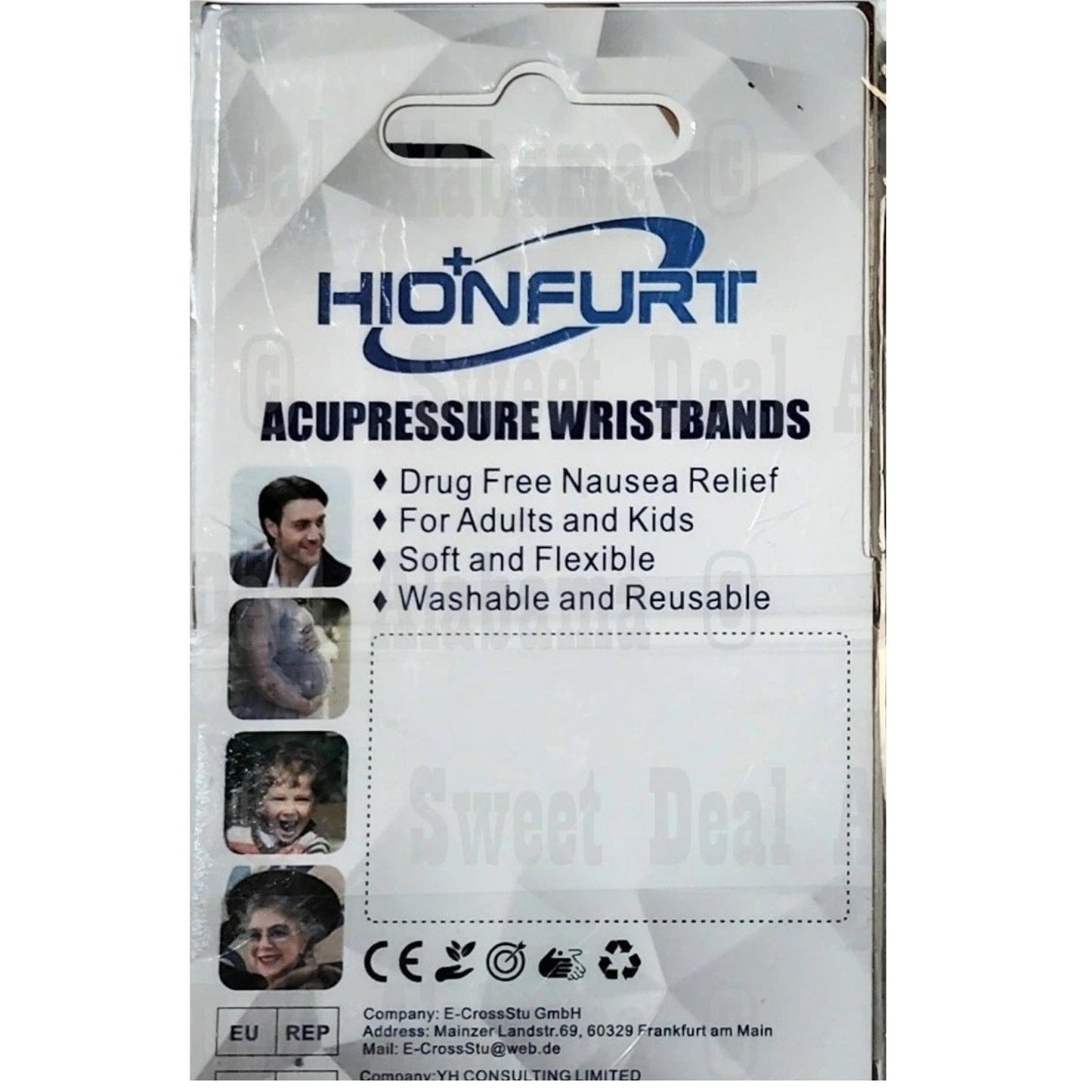 2-Pair Motion Sickness Bands – Anti-Nausea Wristbands for Adults & Kids, Gray