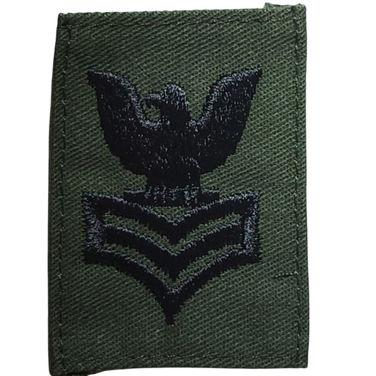 Pre-1989 USN Cap Device Subdued Embroidered E-6 ODG Sew-On 2.5"x1.75"