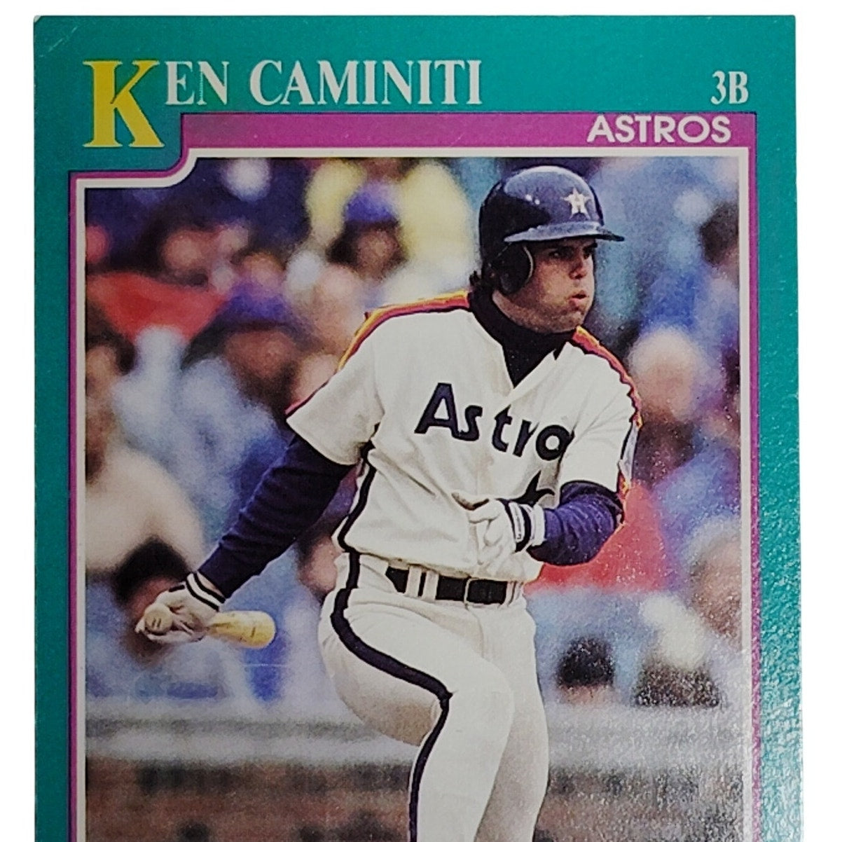 1991 Score Ken Caminiti Card #186 Houston Astros 3B VG/EX (w/ UER - Birthplace)