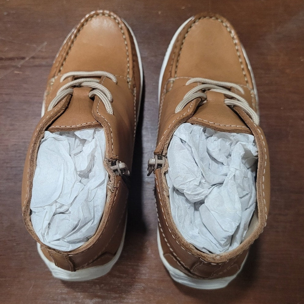 Marc Joseph New York Kids Tan Leather Ankle Boot – Star Detail, Size 13