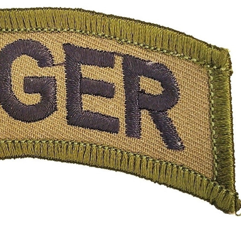 Large US Army Ranger Tab OCP Scorpion W2, 3‑1/2" × 1‑1/2" Subdued Sew‑On Patch
