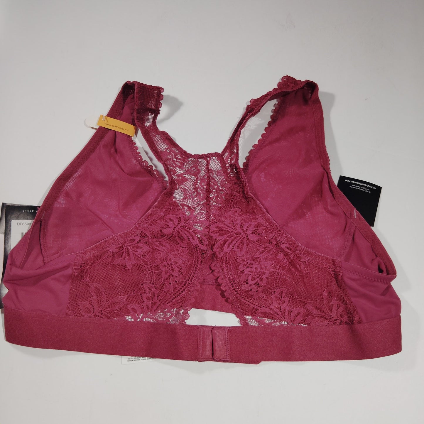 Bali Comfort Revolutionize Wireless Plunge Bralette – Deep Cerise – Small