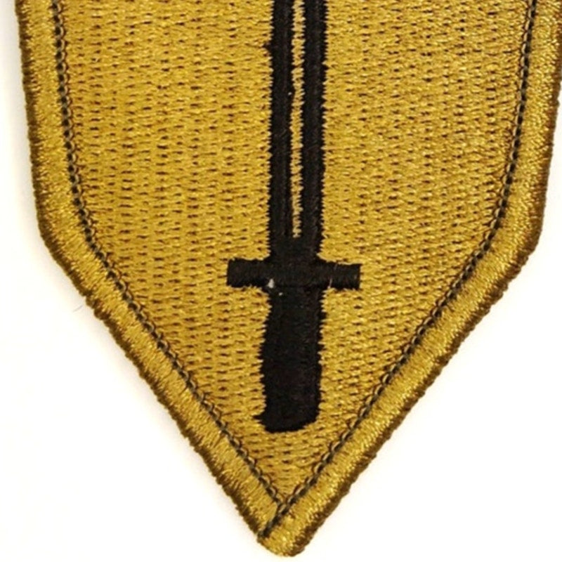 US Army Infantry School Follow Me OCP Patch 3‑7/8" × 2‑1/4" Hook‑Back