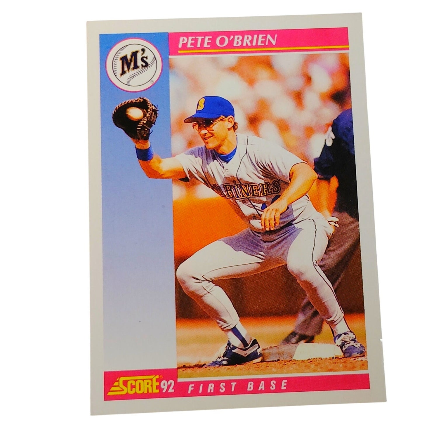 1992 Score Pete O’Brien #141 Seattle Mariners First Baseman MLB Baseball NM