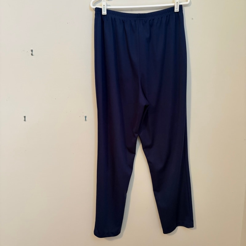 Vicki Wayne L 3PC Navy Openwork Sweater & Lori by AM Casuals 16 Pants Set