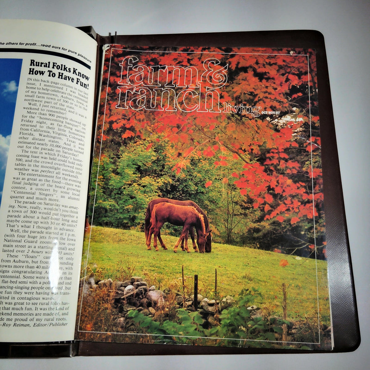 Vintage Farm & Ranch Living 1986-1987 Bound Magazine Lot of 11 in Reiman Binder