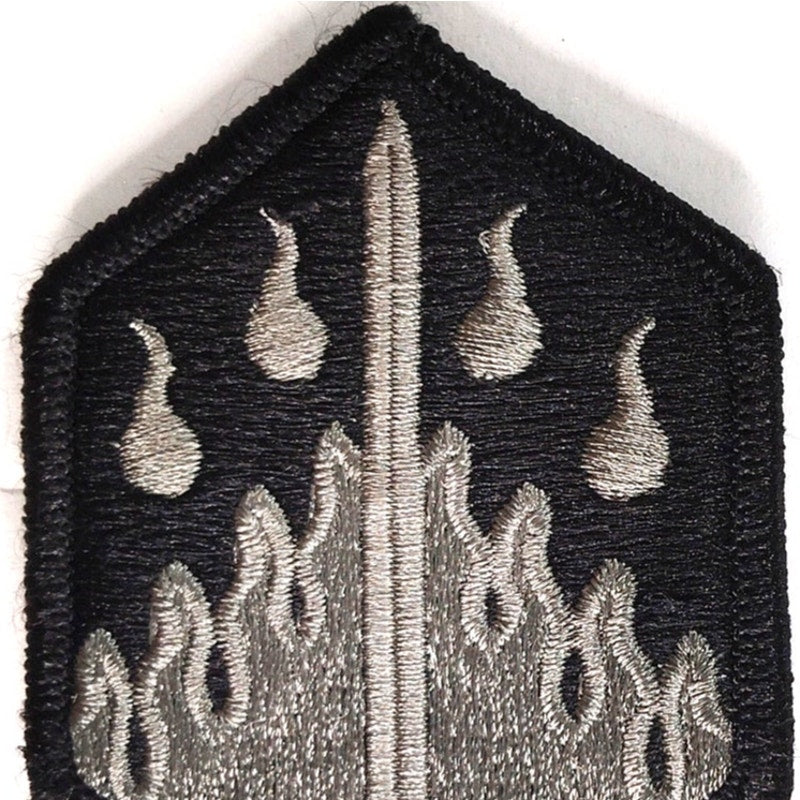 US Army 48th Chemical Brigade Novelty Patch Subdued 3" × 2‑1/8" Hook Back