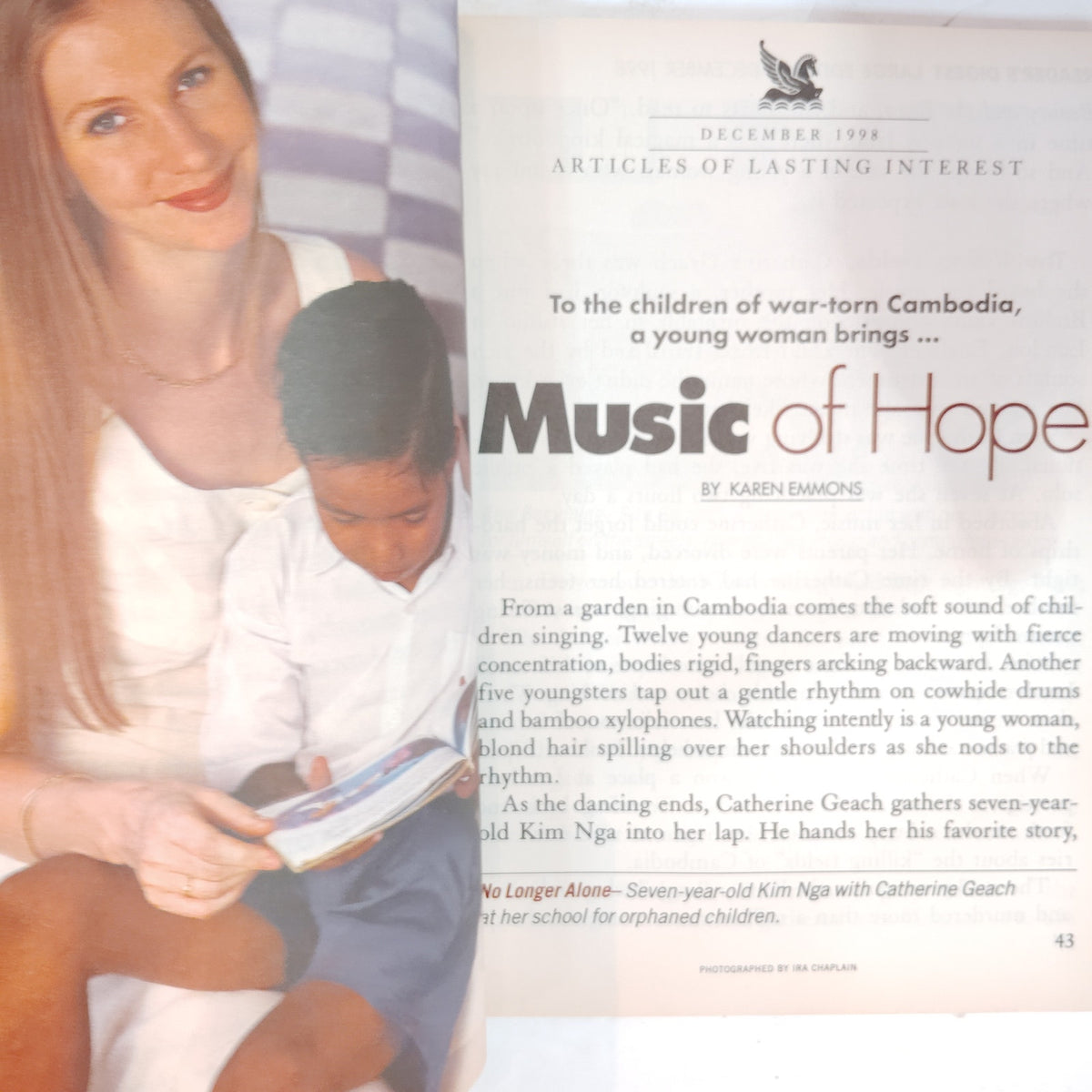 Reader's Digest Large Edt December 1998 Large Print, Music of Hope, Bill Clinton