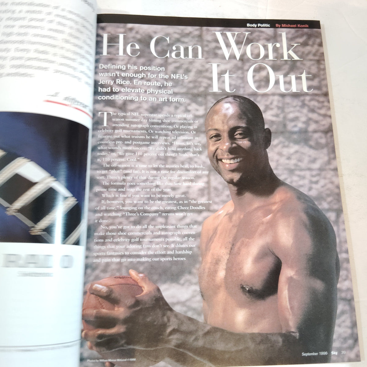 Delta Sky Magazine - September 1996 - Jerry Rice Cover - Vintage In-Flight Issue