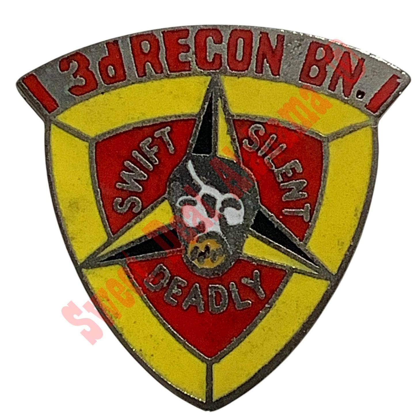 USMC 3rd Reconnaissance Battalion "Swift, Silent, Deadly"  Hat, Lapel or Tie Pin