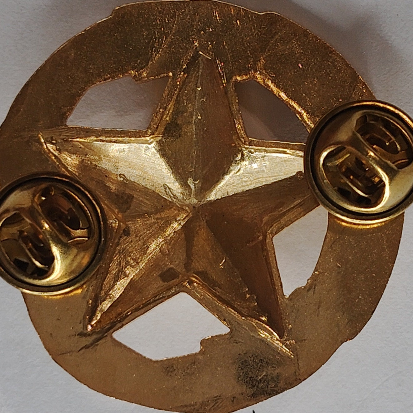 Large U.S. Navy Command at Sea Badge Mini Novelty Pin Gold Tone 1‑1/2" Diameter