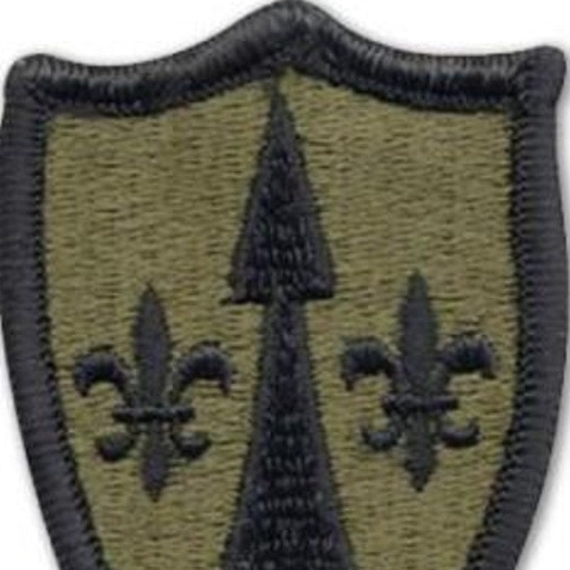 US Army Theater Support Command Europe Subdued Patch – NOS Merrowed 3‑1/8"