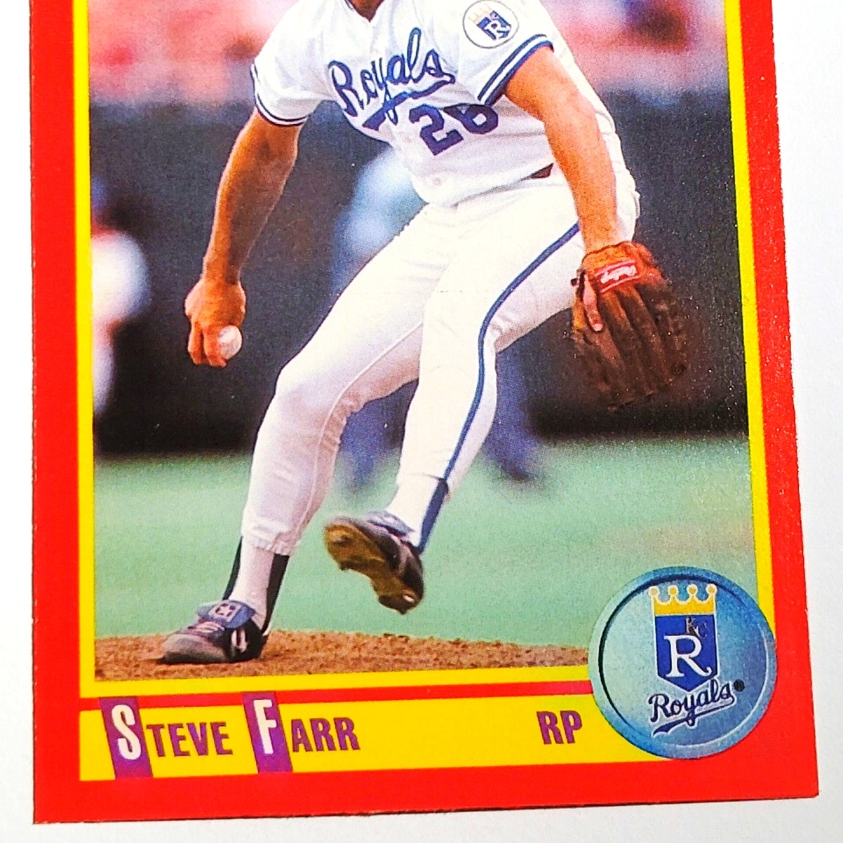 1990 Score Steve Farr #356 Kansas City Royals Pitcher MLB Baseball EX