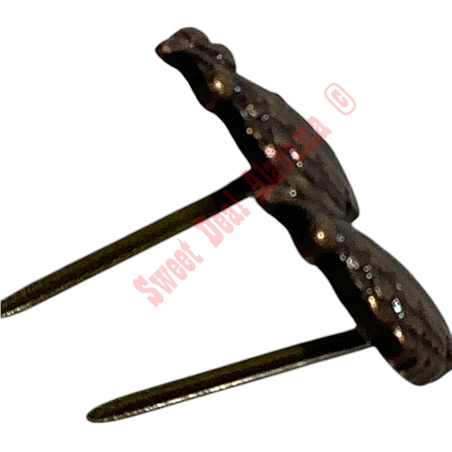 Ribbon Attachment Device: Bronze Double Oak Leaf - 1/4"H x 1/2"W