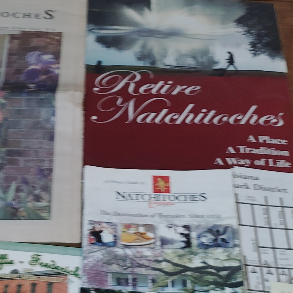 VTG Natchitoches, LA 2009 Travel Ephemera Lot - Brochures, Maps, & Guides