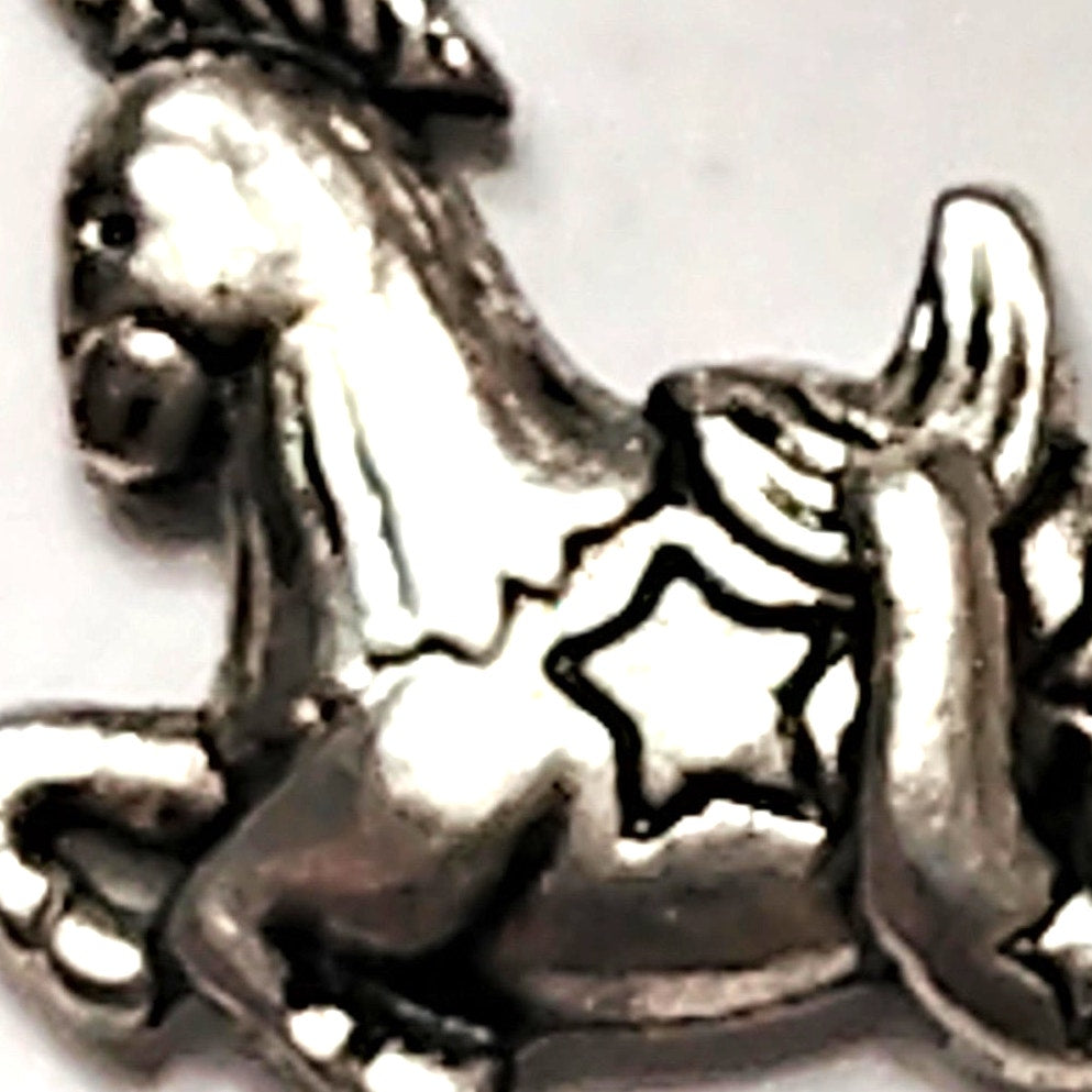 Zodiac Charm Capricorn Patinated Silver‑Tone 1/2" Goat‑Fish Pendant Astrology