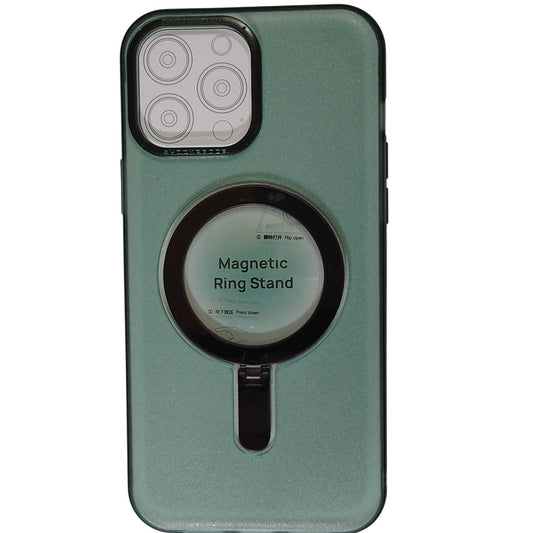 Magnetic Clear Case With Deep Green Trim For iPhone 13 Pro Max Phone