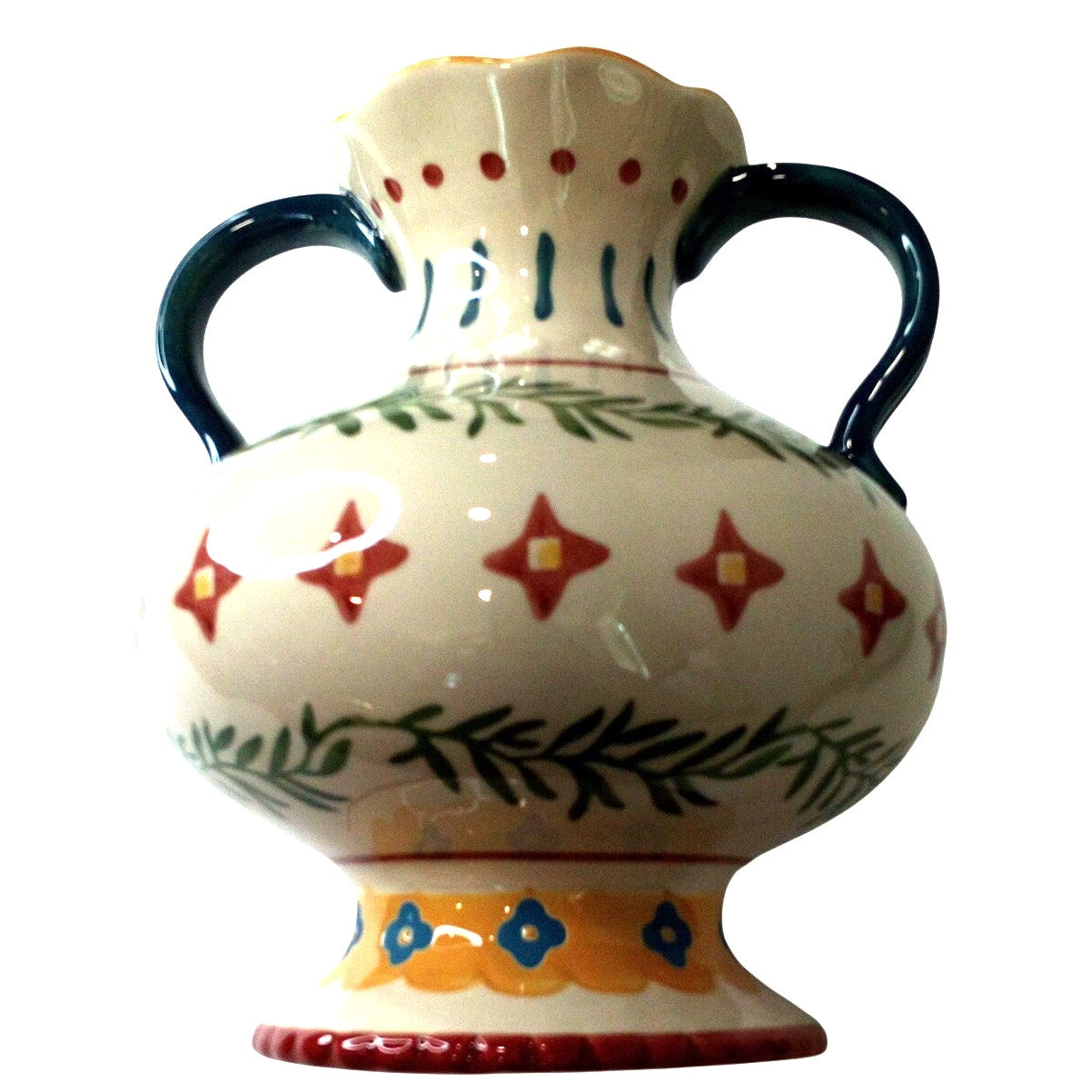 Painted Ceramic Vase – Threshold Multicolor Decorative BOHO Table Vase
