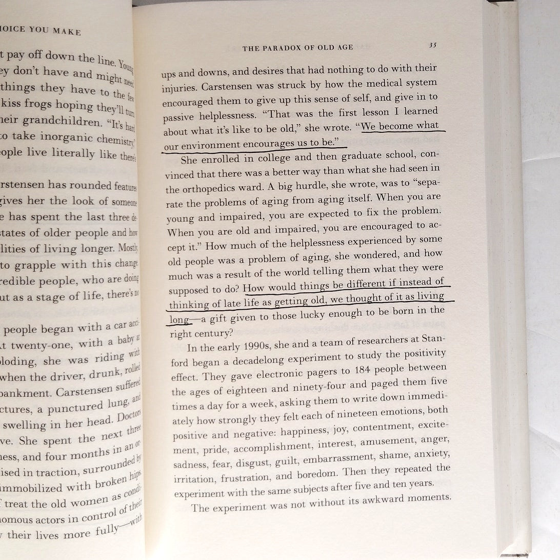 Happiness Is a Choice You Make  Lessons from the Oldest Old Hardcover 1st Ed