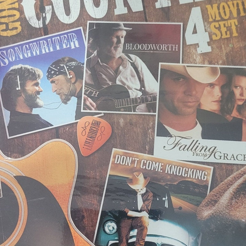 4 Movie DVD Set – Songwriter, Bloodworth, Falling Grace, Don’t Come Knocking