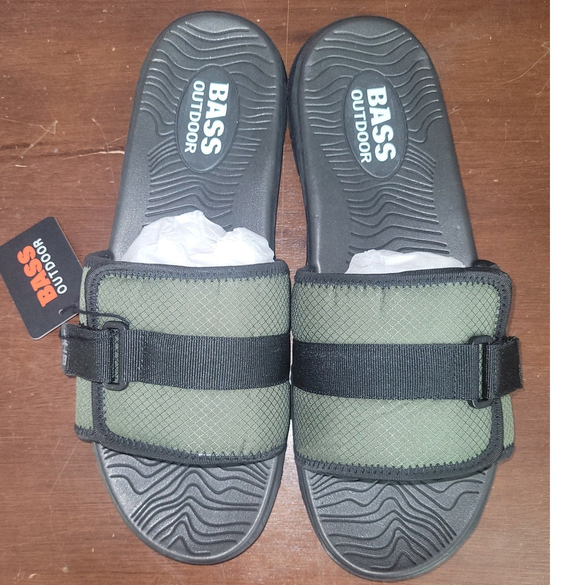 BASS OUTDOOR Men’s TOPO Utility Sandal Boat Shoe – Deep Lichen Green, Size 11.5