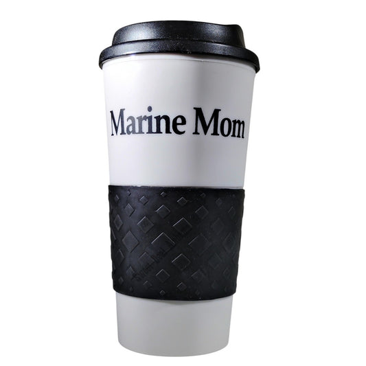 Marine Mom on a Grip N Go Tumbler, 16 oz. BPA Free Cup with Rubber Grip and Lid