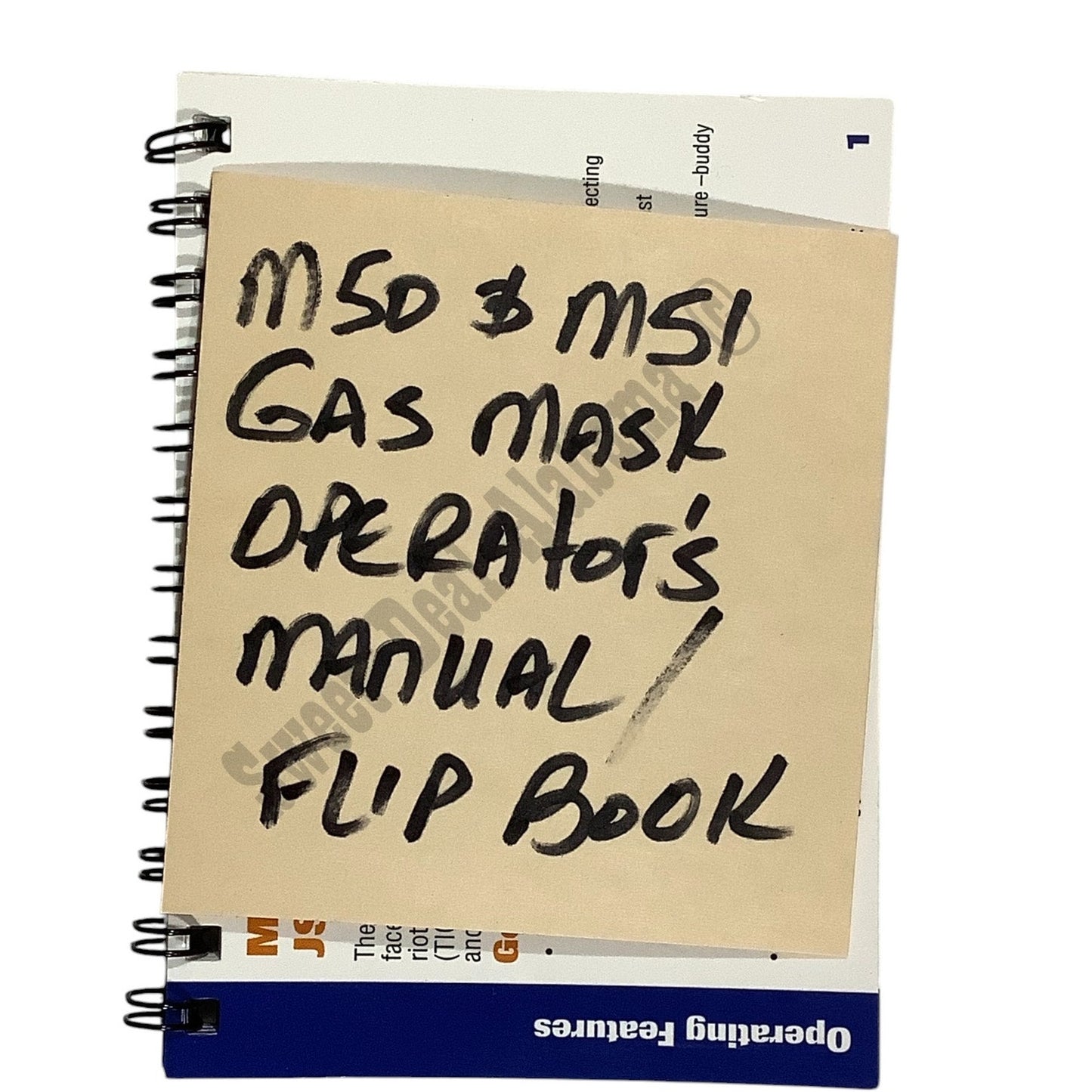 Operator's Manual (Flip Book) for JSGPM M50 and M51 Military Mask