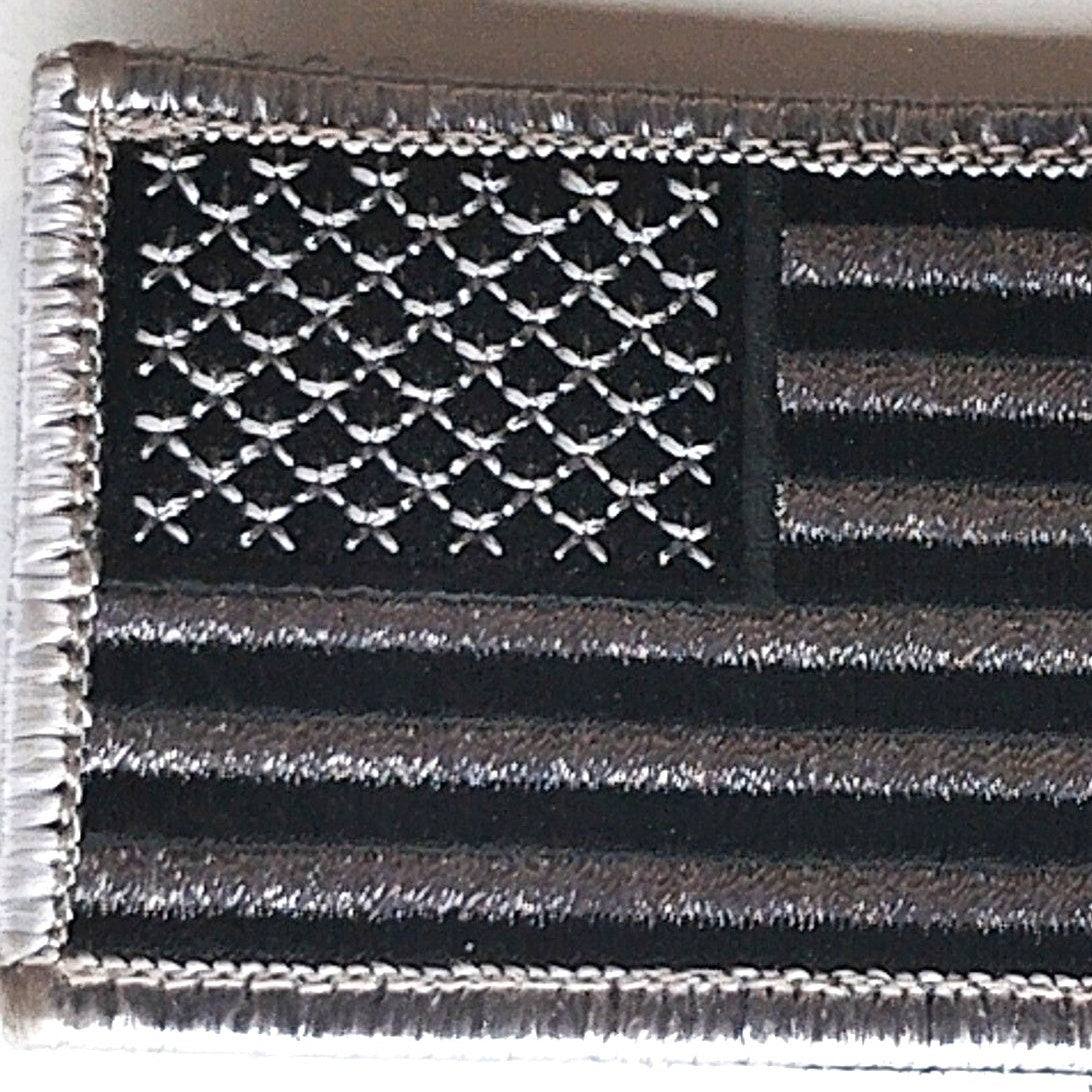 Infrared‑Reflective Subdued U.S. Flag Patch, 3x2" Hook Back w/ Sew-On Loop Panel