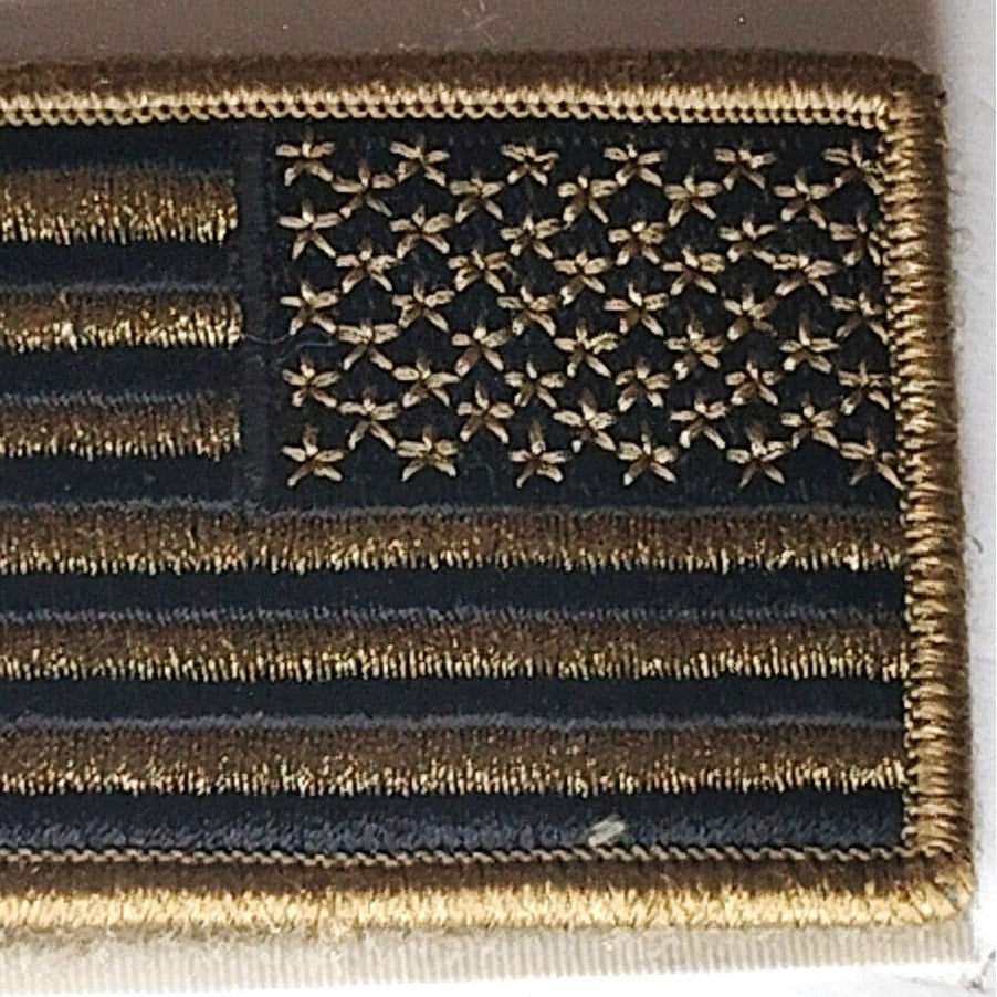 US Flag Reverse Patch Subdued OCP Hook Back 3‑1/8" × 1‑7/8" w/ Loop Panel