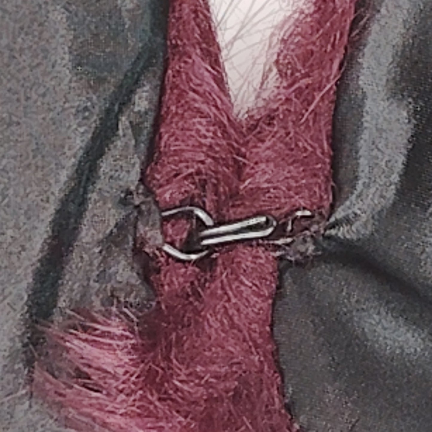 Lucky Leaf Faux Fur Collar Scarf Amaranth (Deep Burgundy) Soft Plush Wrap