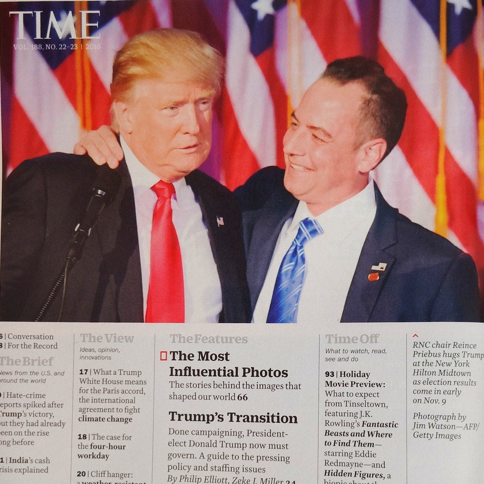 TIME Magazine Nov 28 Dec 5 2016 Double Issue Trump Influential Photos