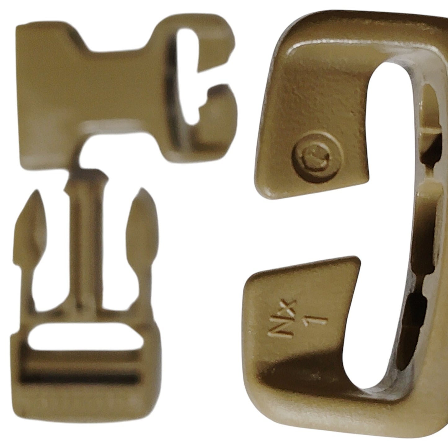 2pk ITW Nexus Side-Release Buckles – 1", Coyote Brown, High-Strength Polymer