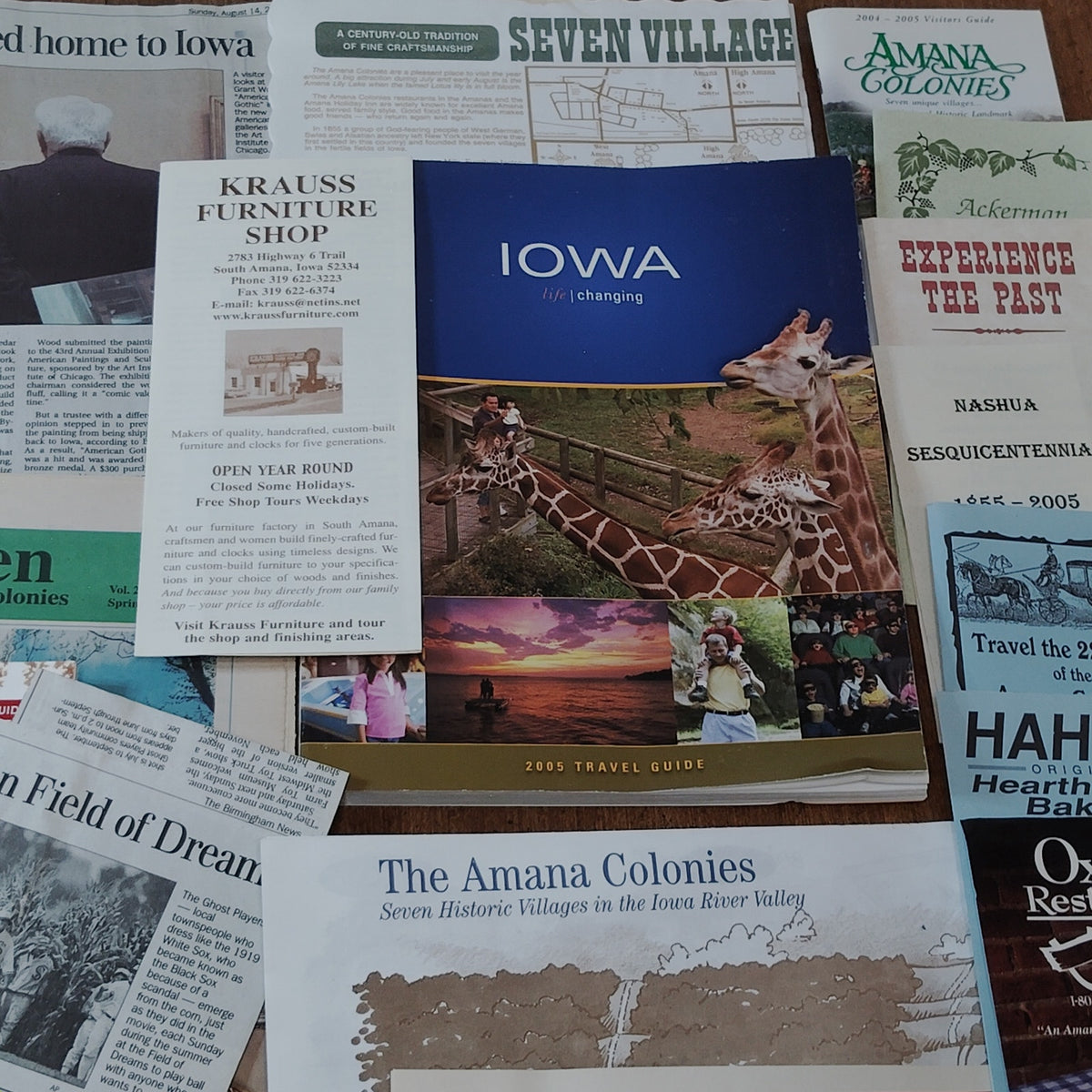 2005 Iowa Travel Ephemera Collection - Amana Colonies & Souvenirs