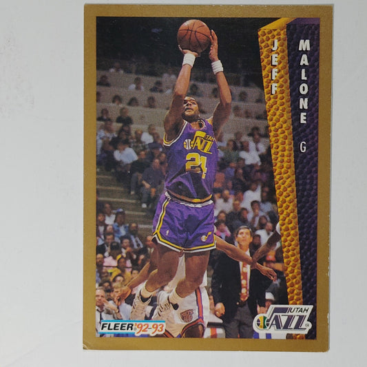 1992–93 Fleer Jeff Malone #224 – Utah Jazz – Guard – NBA Card