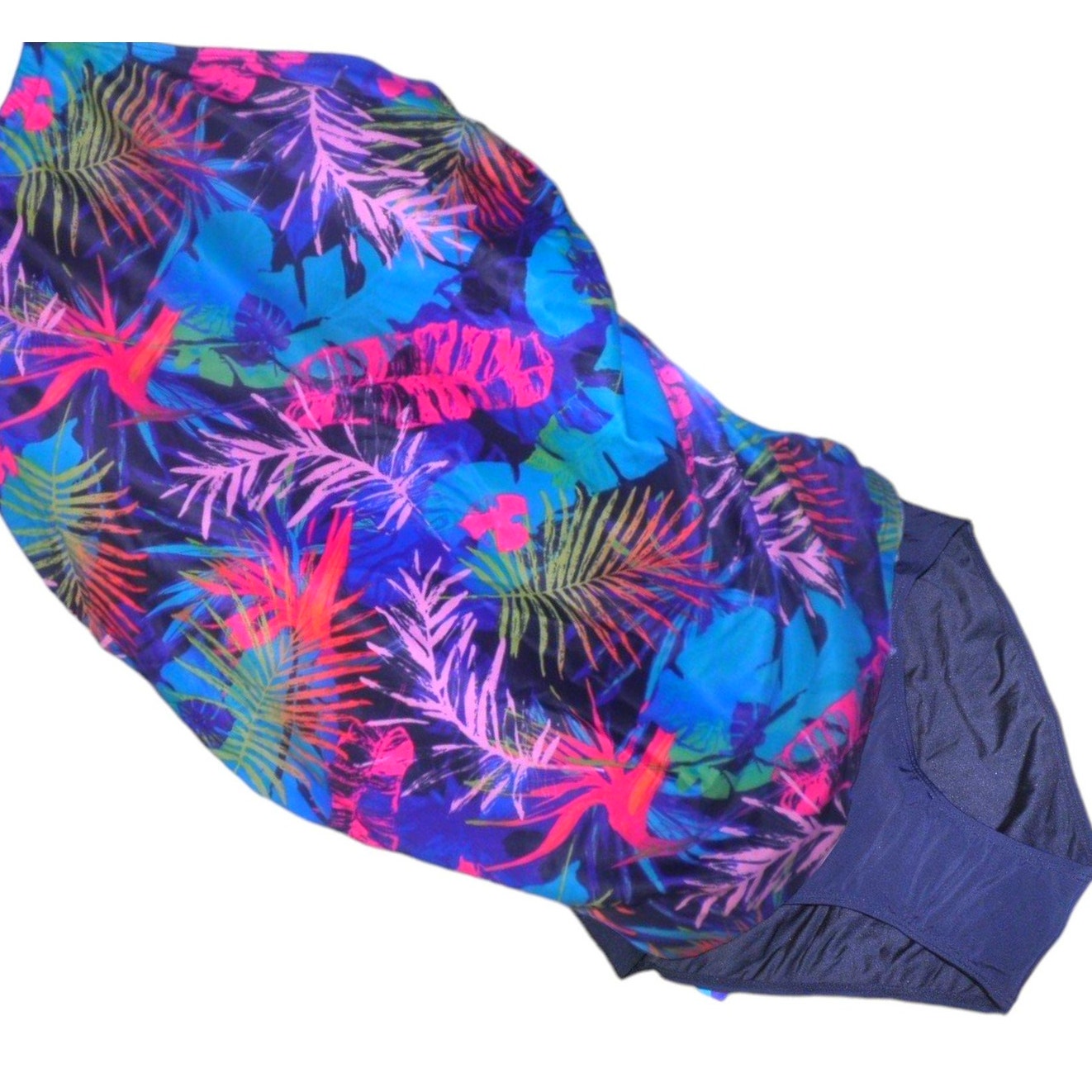 Tempt Me Two Piece High Neck Tankini Swimsuit Tummy Control Top, L (12-14)