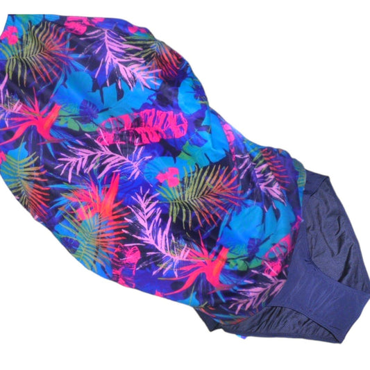 Tempt Me Two Piece High Neck Tankini Swimsuit Tummy Control Top, L (12-14)