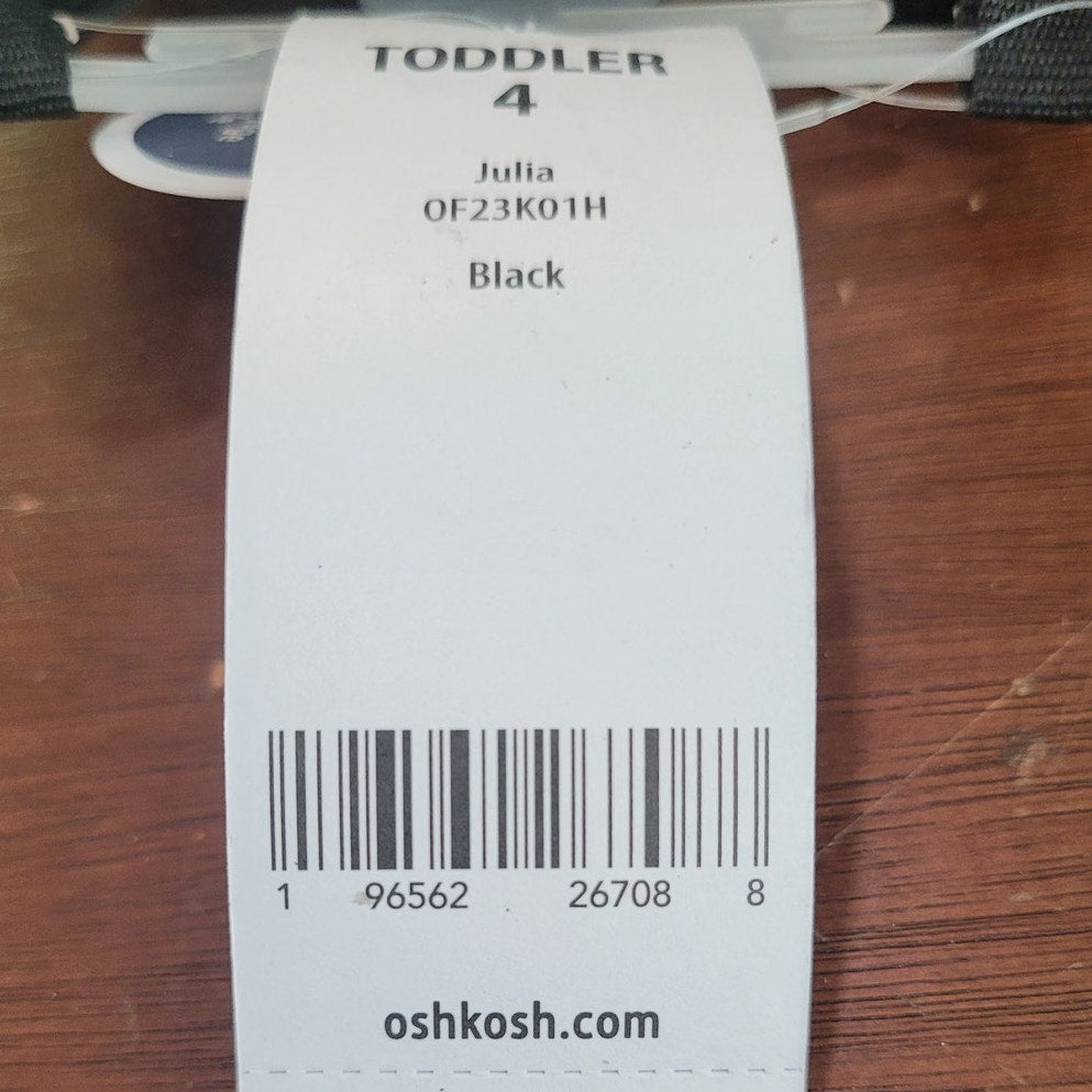 OshKosh B'Gosh Julia Toddler Unisex Black Loafer – Slip-On, Size 4T