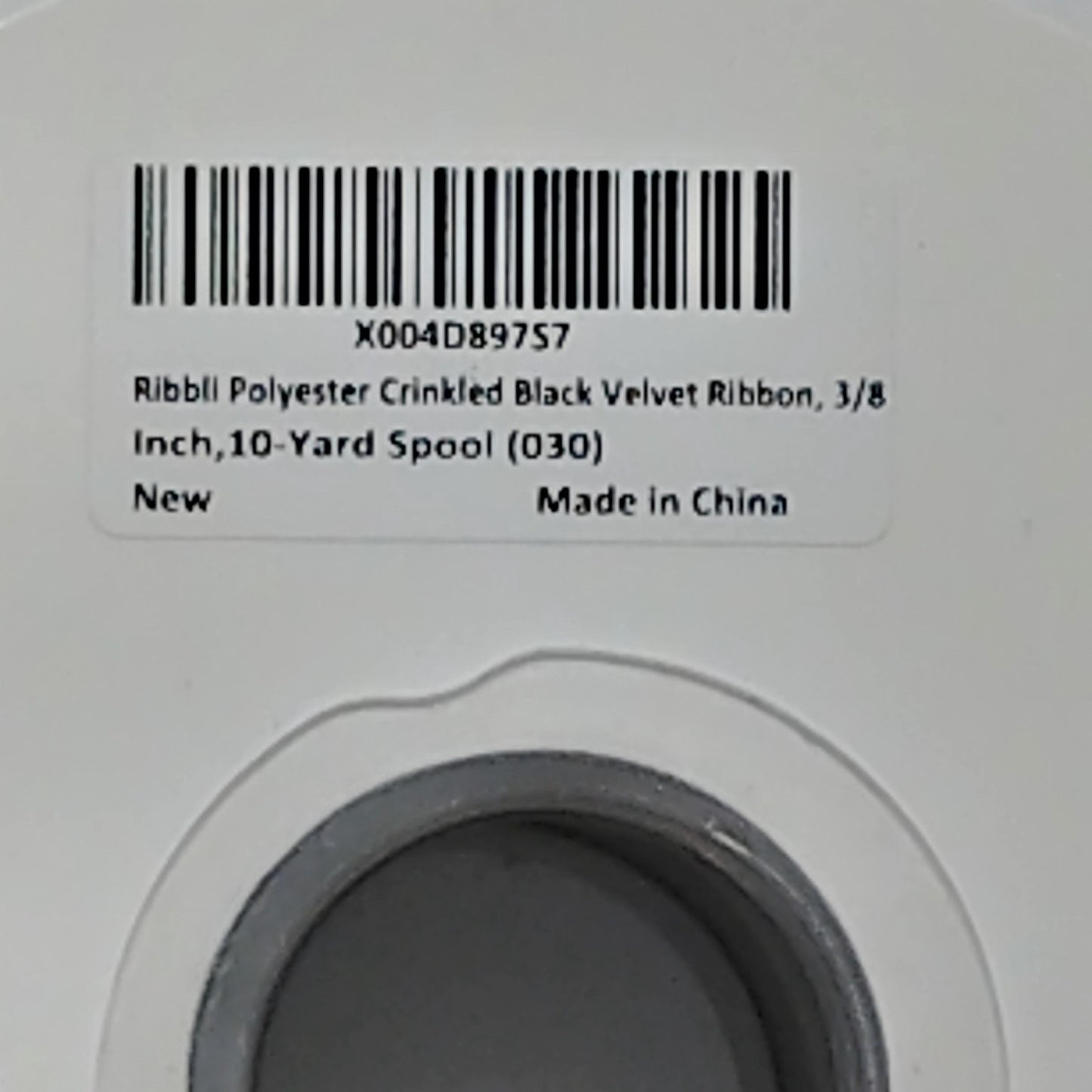 Ribbli Black Velvet Ribbon 3/8" x 10 Yards Crinkled Luxury Gift Wrap Craft
