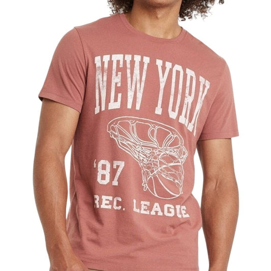 Men's Short Sleeve Crewneck Graphic T-Shirt - Goodfellow & Co Cinnamon XL