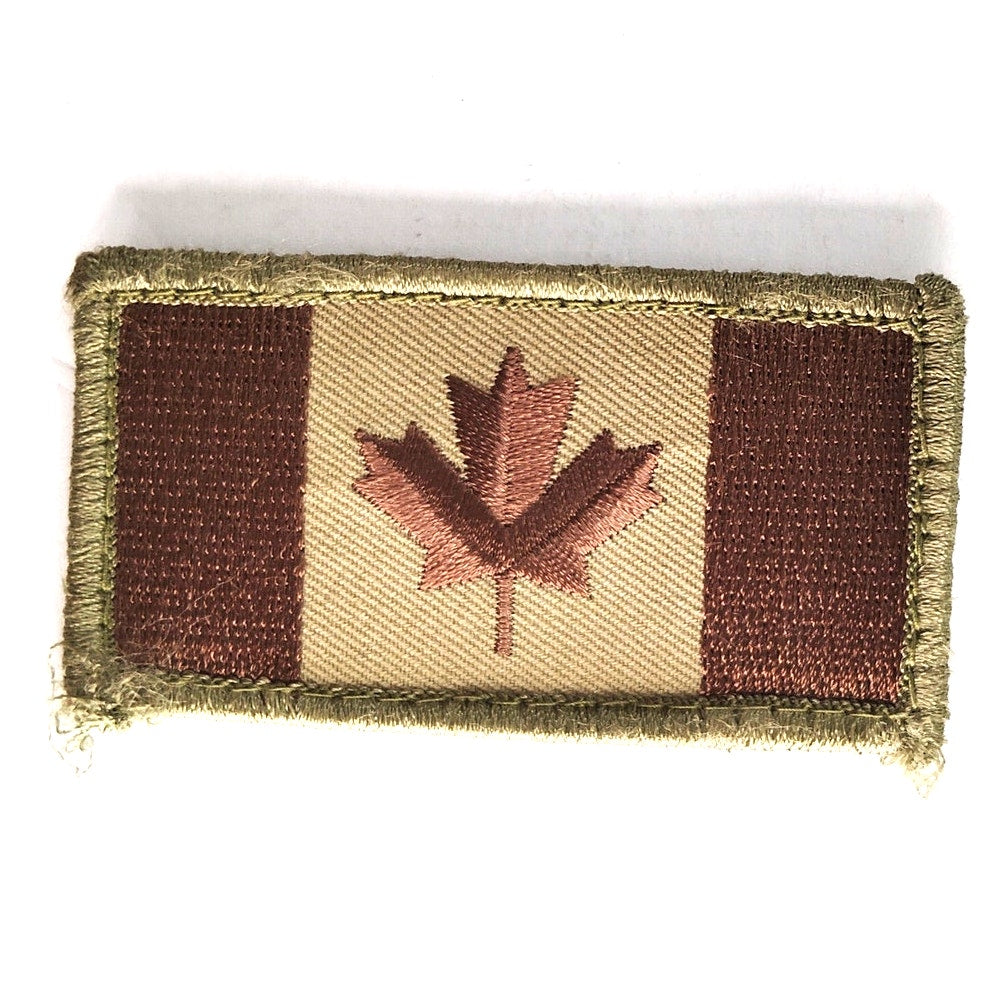 Canada Flag Arid Novelty Patch Desert Subdued 3" × 1‑5/8" Hook Back