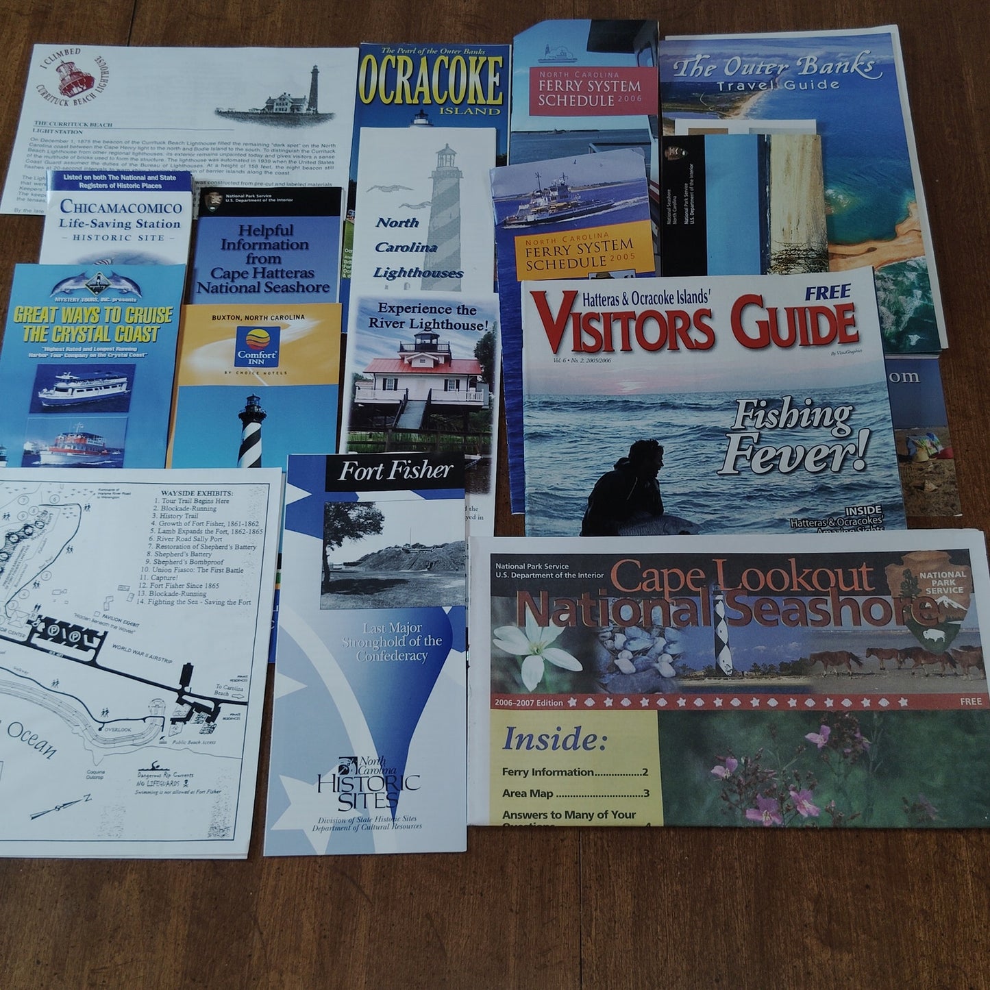 NC Lighthouses & Outer Banks Travel Ephemera Lot - Historical Memorabilia