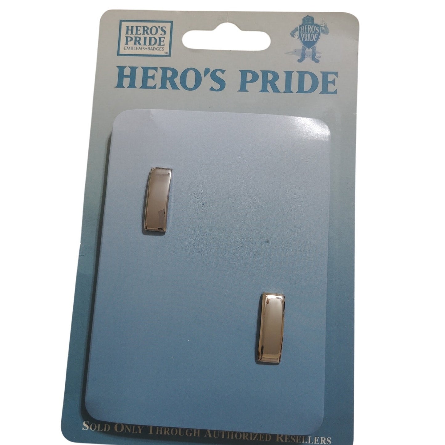 Vintage Lieutenant Rank Bars – Mini 3/4" × 1/4" – Silver Collar Device Set, 1 Pr