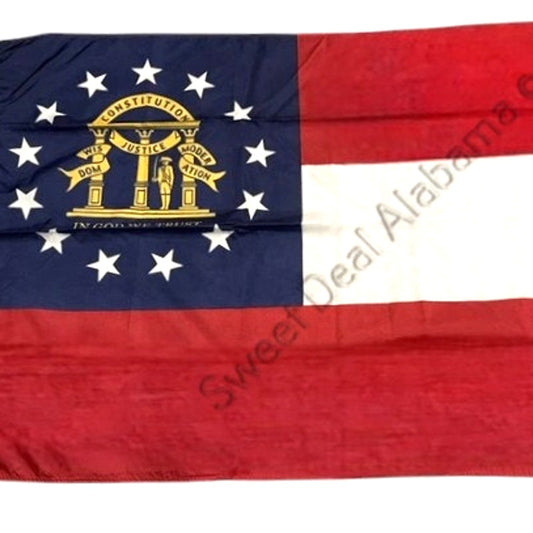 Current Georgia 2003- State Flag, 3 Ft. x 5 Ft. Poly Flag, Georgia Flag