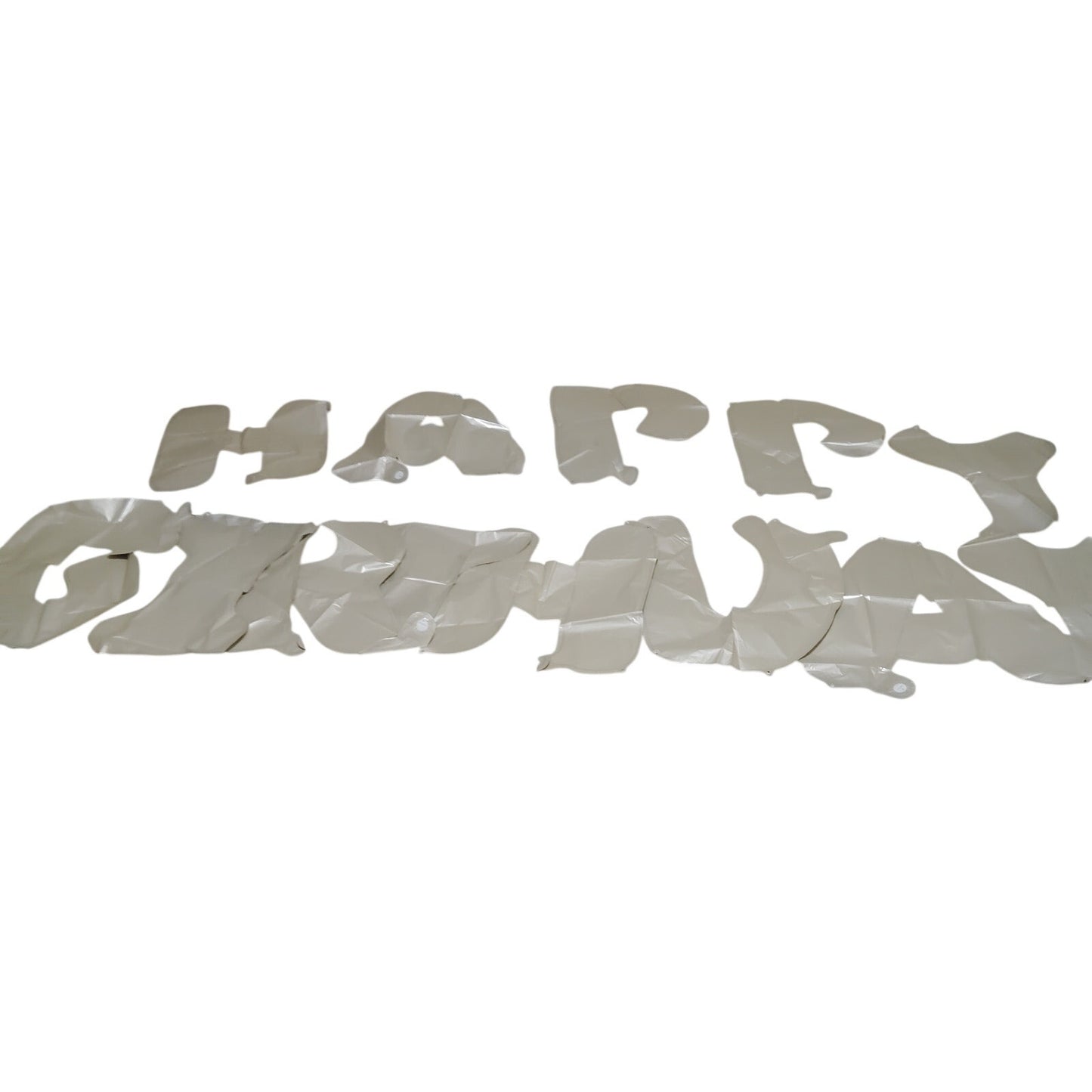 Cream “Happy Birthday” Foil Balloon Banner – Neutral Beige – 16" Letter Balloons